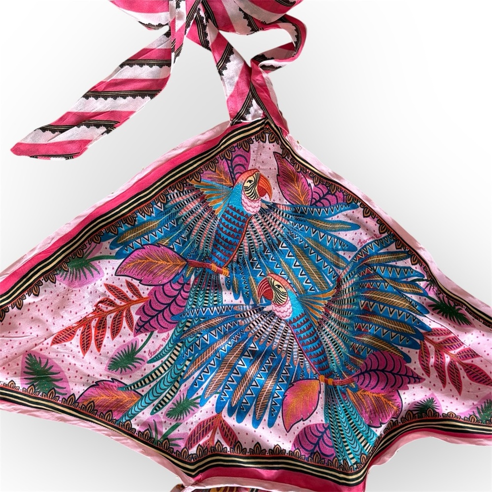 NWT Anthropologie Farm Rio Macaw Scarf Maxi Dress - Picture 8 of 14